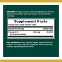 Nature 's Bounty Vitamin B12, Energy Metabolism 및 Nervous System Health, 500mcg, 100 빠른 용해 정제 (팩 2)