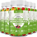 Creatine Monohydrate Gummies - 여자 남자를 위한 전 운동 복합체 Creatine, 강화된 근육 힘, Boost 초점 및 내구시간, 근육 건축업자 400 조사