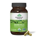 ORGANIC INDIA Moringa 캡슐 유기 - Moringa 보충 - 녹색 Superfood, Moringa 잎 캡슐, 순수한 Supergreen, Vegan 녹색, 자연의 Multivitamin, Vegan, 글루텐 - 무료 90 캡슐