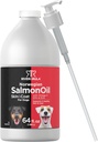 Horbaach Norwegian Salmon Oil for Dogs (64oz) | 오메가 3, EPA 및 DHA와 함께 건강한 피부와 외투를 지원합니다 | Liquid Pet Supplement | Non-GMO, 글루텐 프리