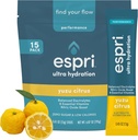 Zero Sugar Electrolyte 음료 혼합, Yuzu Citrus, Hydration Packets, Nitric 산화물 Boost, 낮은 칼로리, 마그네슘 구연산염은 근육 크림을 방지하고 회복, 15 일 공급을 개량합니다
