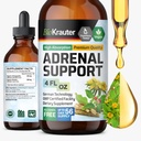 BIO KRAUTER Adrenal Support Tincture - Rhodiola & Ashwagandha 보조 식품 - Vegan Mood Support Drops 4 Fl.Oz.