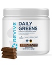 Revive MD Daily Green Powder Superfood (Chocolate) - 에너지 레벨을 지원하는 Supergreens 분말 - 섬유 섭취를 개선하는 녹색 주스 - 야채 지원 소화 및 Gut 건강