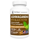 Dr. Berg Ashwagandha 캡슐 1000mg - Bioperine의 Black Pepper와 Ashwagandha 뿌리를 포함 - Ashwagandha 보충제 90 캡슐