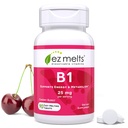 EZ 녹슬지 않는 비타민 B1 25 mg, 설탕 자유로운, 45 일 공급 - 1 팩