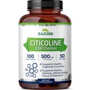 Zazzee 여분 힘 Citicoline, 서빙 당 500 mg, 100 Vegan 캡슐, 우량한 CDP 콜린 모양, 100% 채식주의자 및 약제 급료, 50 일 공급, 모든 자연 및 비 GMO