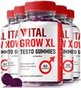 NutraRize (Pack of 5 Vital Grow XL, 공식 Vital Grow XL Testo Gummies for Men, Boost Stamina and Confidence Gummy for Men, Vital GrowXL Male Support Gomitas (300 Gummies)