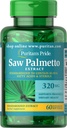 Puritan의 Pride는 Palmetto 표준화된 추출물 320 mg-60 Softgels (293)를 보았습니다