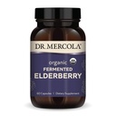 Mercola Organic Fermented Elderberry 박사, 30 서빙 (60 캡슐), 다이어트 보충, 호흡 건강, 비 GMO, 공인 USDA 유기 지원