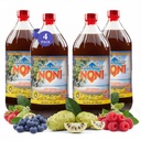 TAHITI TRADER (4-PK) Original High Potency Noni Juice - 블루 베리 및 라즈베리와 순수한 노니 과일 주스 - 유기 산화 Superfood Supporting Energy & Body Health - (32oz, 4 팩)