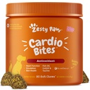개를위한 맛있는 파스 심혈관 지원 - 개를위한 타우린 - CoQ10, L Carnitine & Sea Buckthorn - 수석 심장 건강 - AlaskOmega 물고기 오일 오메가 3 - 수석 - 살몬 - 90 카운트