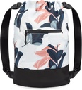 Flex Cinch Drawstring Gym Bags for Women with Graphic Design | 튼튼한 경량 체육관 Cinch Bags | 체육관 가방, 여행, 하룻밤 | Navy/Coral - Guava Leaves