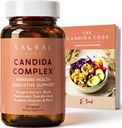 여성을위한 Candida Cleanse - Oregano Oil, Caprylic, Probiotics, Reishi, Aloe & Black Walnut과 Gut & Feminine Balance는 소화관, Clarity, Clear Skin & Vaginal pH를 지원합니다.
