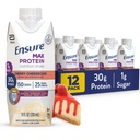 최대 단백질 쉐이크 | 체리 치즈케이크 | 드링크 준비 | 30g Protein for Muscle Health | 1g Sugar, 4g Fiber | 11 fl oz, 12 Pack