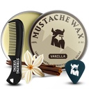 Striking Viking Mustache Wax & Comb Kit - 2 온스, 바닐라 - 남자를위한 완벽한 무스시 Grooming 키트 - 강한 첨삭 및 왁스 강한 홀딩 - 포켓 맞춤형 정밀 및 스타일링 빗