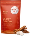 NeuroGum Energy & Focus Mints (90 Count Bag, Cinnamon) | 40mg 천연 카페인 + L-Theanine + 비타민 B12 & B6 | 설탕 무료 Nootropic Cognitive 두뇌 성능 보충