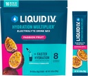 액체 I.V.® Hydration Multiplier® - Passion Fruit - Hydration Powder Packets | Electrolyte Powder Drink Mix | 편리한 Single-Serving Stick | Non-GMO | 16 서빙 (패킹 1)
