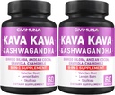 Kava, Ginkgo, Ashwagandha 및 더 많은 Kava 캡슐 - 4 개월 공급을위한 120 캡슐 (팩 2)