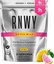 Extra Mile Caffeine Free Pre Workout Powder, 6g L-Citrulline, Sugar Free, DynamineTM 및 TeaCrine®, Endurance 및 Focus, 21 서빙 (Pink Lemonade)