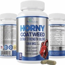 Horny Goat 잡초 1590mg 여분 힘 w. Maca, L 아르기닌, 인삼, 부스트 성과, 체력, 에너지, 비 GMO 공식, 90의 캡슐