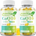 CoQ10 Gummies, Coenzyme Q10 보충교재 200 mg의 세포 에너지와 면역 건강을 위한 높은 흡수 CoQ10 보충교재, Vegan, 글루텐 자유로운, 파인애플 풍미, 120 조사