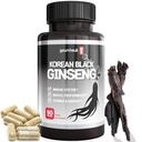 GeumHeuk 한국 검정 Panax 인삼 캡슐 1000mg - 90 Vegan 캡슐 비 GMO, 높은 Ginsenosides, 높은 흡수율, 향상된 면역성, 정신 성능, 체력 및 에너지, 남성 및 여성