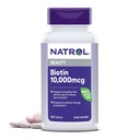 Natrol Biotin 10000mcg, 건강한 머리, 피부 및 못을 위한 보충교재 Biotin에서 저를 위한 에너지 대사 지원, 200의 정제, 200 까지 일 공급