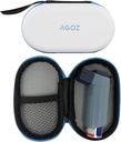 AGOZ Asthma Inhaler Medicine Travel Bag Case for Children and Adults - 지퍼 폐쇄 및 손목 스트랩이있는 보호 의료 파우치 홀더 커버 (흰색)