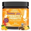 Llama Naturals Kids Probiotics with Prebiotic Fiber, Vegan, Organic Prebiotics and Probiotics Gut Health Support, Toddler Real Fruit Gummy Vitamins, 추가 설탕 지팡이, 복숭아 망고, 60 Ct