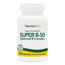 NaturesPlus 슈퍼 B50-60 채식 캡슐 - 높은 효능 B 복합 비타민 보충 - 뇌 및 에너지 부스터 - 글루텐 - 무료 60 서빙