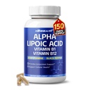 알파 Lipoic 산 비타민 B1, 비타민 B12, Benfotiamine, Ubiquinol, 까만 고추 - 지원 세포질 건강 - 150 조사 - 미국에서 만드는 & 시험하는