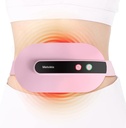 휴대용 무선 난방 패드, 3 열 레벨 및 3 진동 마사지 모드, 휴대용 전기 빠른 가열 벨리 랩 벨트 여성과 소녀 (핑크)
