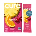 Cure Hydration | 식물 기반 전해질 음료 믹스 | 추가 설탕 없음 | 코코넛 워터로 만든 탈수 릴리프 파우더 | 비 GMO | Vegan | 8 팩트 박스 - 열대 펀치