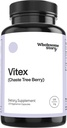여성을 위한 Wholesome Story Organic Vitex Chasteberry 보충교재 | 호르몬 균형, 불임 지원 & 기간 규칙 | Vitex Berry Agnus Castus Extract | 120 캡슐 | Chaste Tree Berry