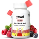 MEWD 대와 아이 머리, Skin+Nails 매일 Multivitamin 거미 힘 공식 - Biotin, Zinc, 비타민 A, B, & D3를 가진 Chewable 비타민 보충교재는 여자 & 소년, 60, 미국에서 만들었습니다