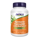 지금 보충교재, BioPerine를 가진 심황 쿠르쿠민, 면역 체계 지원, 95% Curcuminoids에 표준화해, 강화된 흡수*, 90 Veg 캡슐