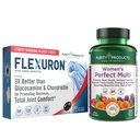 순수성 제품 번들 - 여자의 완벽한 다 + Flexuron 합동 공식 여자의 Multivitamin (지원 Urinary Tract 건강, 면역, 뼈 + 더 많은) - Flexuron (Krill 기름, Hyaluronic 산 + 더 많은 것)