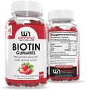 고급 Biotin Gummies - 헤어, 피부 및 손톱 지원을위한 천연 딸기 풍미