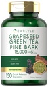 Carlyle Grapeseed, 녹차, 소나무 껍질 | 15,000mg | 150 캡슐 | 비 GMO 및 글루텐 무료 보충
