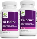 Terry Naturally Tri-Iodine - 모유 및 전립선 건강 지원을위한 다이어트 보충 - 건강한 Thyroid 기능 보충 보조 - 25 mg, 60 캡슐, 2 팩