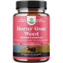 Horny Goat Weed for Women - 호르몬 균형 계류 지원 및 전체 여성 웰빙을위한 초본 보충제 Hornygoatweed 여성 복합체 - Maca Root & Tribulus Terrestris 여성 보충 - 90 카운트