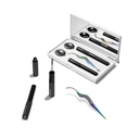 Lashify 제어 키트 - 완전한 DIY 눈 래쉬 스타터 세트 - Amplify Gossamer 블랙 10mm, 12mm, 화이트 여행 케이스, Petite Wand