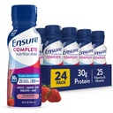 COMPLETE Strawberry Nutrition Shake, Complete, 균형 잡힌 식사 교체, 음료, 30g Protein, 25 Vitamins & Minerals, 10 fl oz - 24 Pack 준비