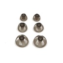 보청기 돔 Smoky 회색 팁 귀 조각은 RIC 5+8 + 10mm (Mixed * 6)를 제외하고 개방형 BTE 사운드 앰프 PSAP 키트 보이지 않는, 편안하게