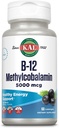 KAL 비타민 B-12 Methylcobalamin Lozenges 5000mcg의 건강한 에너지, 대사, Nerve & 빨간 혈액 세포 지원, * 최선 흡수, 자연적인 Acai 풍미, Vegan, 설탕 자유로운, 60의 서빙, 60 Lozenges