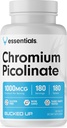 서빙 당 Chromium Picolinate 1000mcg를 끄고, 필수 (180의 서빙, 180의 정제)를 끄십시오