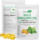 Oregano 캡슐의 기름 - Oregano Softgels의 성분 기름 - 검정씨 기름 200mg를 가진 Oregano의 1 6000mg 기름에서 2 - Immune 지원을 위한 높은 Carvacrol & Thymoquinone