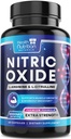 추가 강도 니트로 산화물 부스터 3000mg - 3X L-Araginine AKG & HCI + L-Citrulline Malate - Nitric 보충교재를 지원하는 제일 근육 - 자연적인 에너지, 심장 건강 지원은 미국을 병에 넣었습니다 - 60의 캡슐