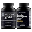 Nugenix Essentials Creatine Monohydrate 및 남성을위한 총 T 테스토스테론 부스터