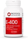 의정서 E-400 268 (400 IU) - 비타민 E Softgels - Selenium를 가진 산화 방지제 보충교재 - 혼합 Tocopherols를 가진 d 알파 - 낙농장 자유로운 & Halal - 120 Softgels